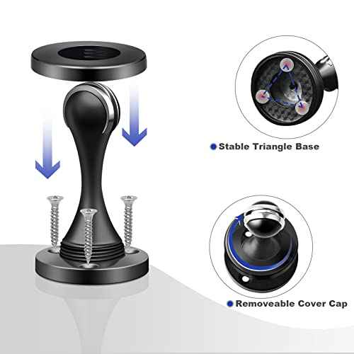 8 Pack Magnetic Door Stops, Black Door Stops, Wall Floor Mount Magnetic Doorstop Heavy Duty Magnet Door Holder Soft Catch for Bottom of Door