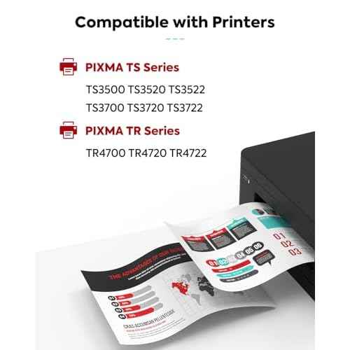 PG-275XL CL-276XL Replacement for Canon Ink 275 and 276 PG275 CL276 275XL 276XL Ink Cartridge Combo Pack for PIXMA TR4720 TS3522 TS3500 TR4700 TR4722 TS3720 printer Ink Cartridge (Black Color,2-Pack)