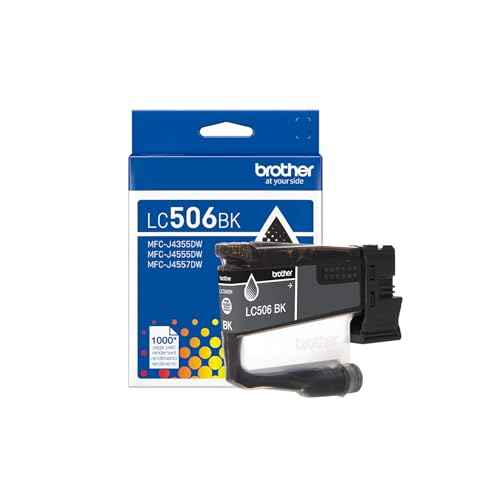 Brother Genuine LC506BK Standard Yield Black Ink Cartridge (for use with Brother INKvestment 4355, 4555, and 4557 Printers)