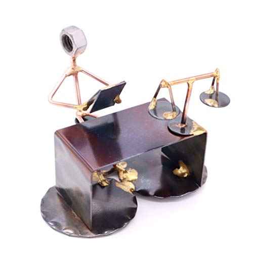 Lawyer - Handmade Metal Figurine - Hand Welded Metal Art - Unique Desk Accessories, Law Office Decor, & Lawyer Gifts - Made in The USA