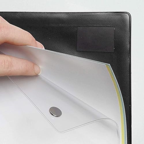 StoreSMART Magnetic Closure Pocket Plus 10 Pack - Black, 8.5x11 inches, Signal Card & Made in USA