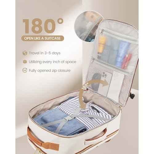 LOVEVOOK 40L Travel Backpack for Women Men,Waterproof Airline Approved Carry On Luggage Travel Essentials,TSA Carry On Backpack Personal Item Travel Bag Suitcase with 3 Packing Cubes,Weekender,Daypack