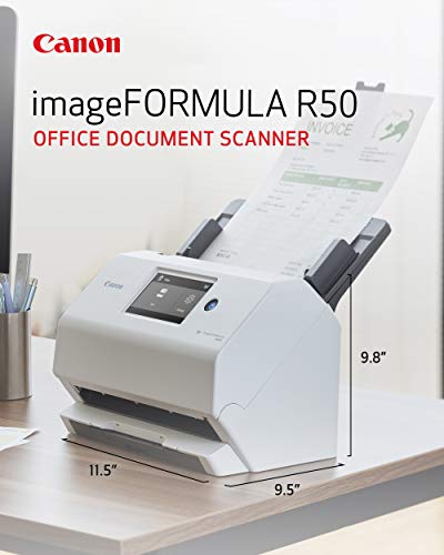 Canon imageFORMULA R50 Document Scanner with Touchscreen, Wi-Fi & USB