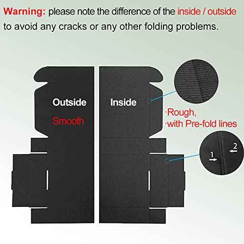 50 Pack 6x4x2'' Small Shipping Boxes, Black Corrugated Cardboard Literature Mailers, Mailing Packaging Supplies for Small Business (BK642-50)
