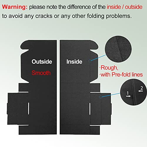 50 Pack 9x6x2'' Small Shipping Boxes, Black Corrugated Cardboard Mailers for Mailing Packaging Small Business (BK962-50)