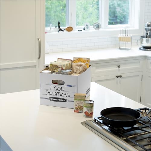 Bankers Box 30-Pack File Storage Boxes with Lids for Letter & Legal Documents
