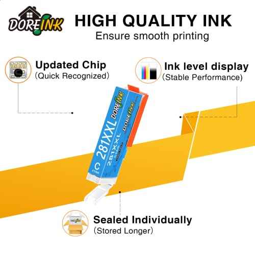CLI-281XXL 9 Color Pack Compatible Replacement for Canon 281 Ink Cartridges for TR8520 TR8620 TS6320 TS9120 TS8320 TS6320 TS6220 TR7520 TS6120 (3Cyan, 3Magenta, 3Yellow) 9Pack