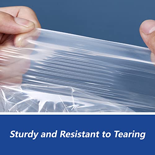 13" x 15" (100 Count) Clear Poly Bags with Suffocation Warning