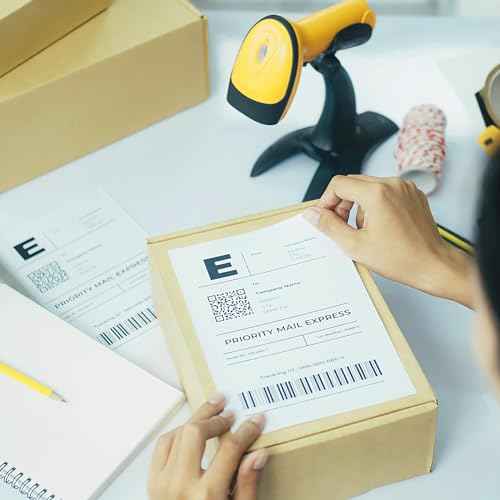 500 Sheets Sticker Paper Matte White, 8.5" x 11" Label Paper for Laser & Inkjet Printer, Full Sheet Label for Shipping Address Mailing