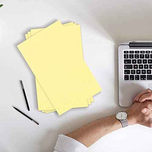 JAM PAPER Vellum Bristol 65lb Cardstock - 11 x 17 Ledger Size Coverstock - 147 gsm - Canary Yellow - 50 Tabloid Sheets/Pack