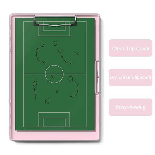Hongri Pink Clipboard with Storage 8.5 x 11 dual compartments