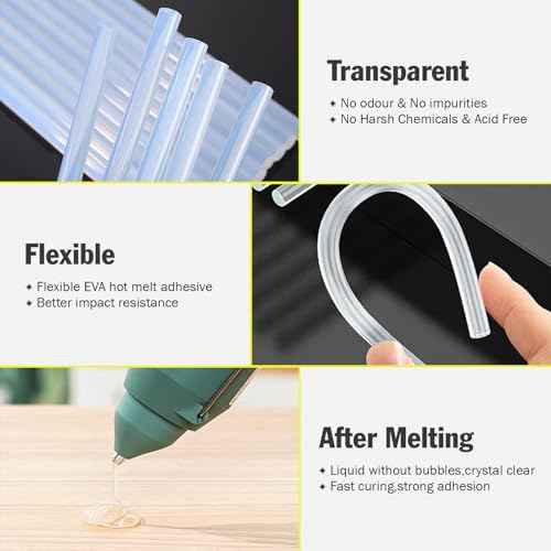 600 Pack Mini Hot Glue Sticks, 4" Long x 0.27" Diameter Glue Sticks for Mini Glue Guns, Multipurpose for Wood, Metal, Glass, Plastic, Floral, Fabric, Leather, Foam, Floral