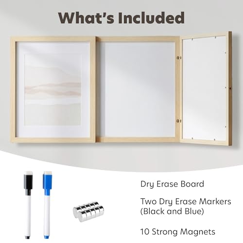 Magnetic Dry Erase Whiteboard with Photo Frame Cover 15x24 Home Office Kitchen