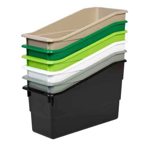 Really Good Stuff Modern Farmhouse Book & Binder Bins-6 Pack