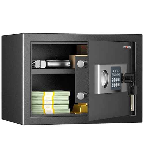 Safe for Home, 0.6 Cubic Feet Safety Box, Lock Box for Money, Jewelry, Documents and Guns, Digital Security Safe for Office, Hotel and Personal Use, 13.8"W x 9.8"D x 9.8"H