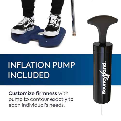 Bouncyband Wiggle Feet, Dark Blue, 1 Pack ? Sensory Foot Cushion Quietly Facilitates Movement to Help Improve Concentration - 12¡± x 9¡± x 2.5¡± Sensory Tool, Ideal for The Classroom, Work, or at Home