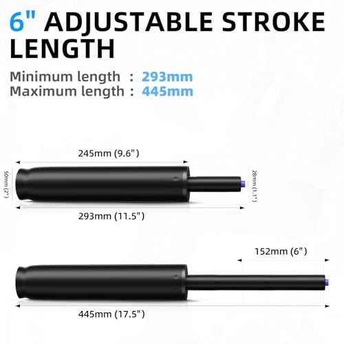 Sytopia Office Chair Cylinder Replacement, Heavy Duty Pneumatic Gas Lift, Universal Fit for Desk and Gaming Chairs, 11.5 to 17.5 Inch Adjustment