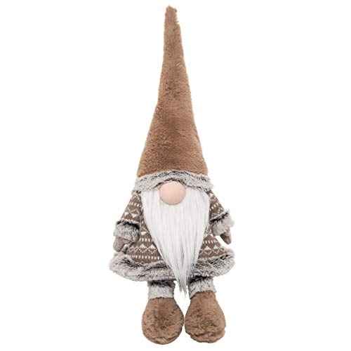 C&F Home Woodland Gnome Taupe Tan 23 Inch Fabric Decorative Weighted Door Stop