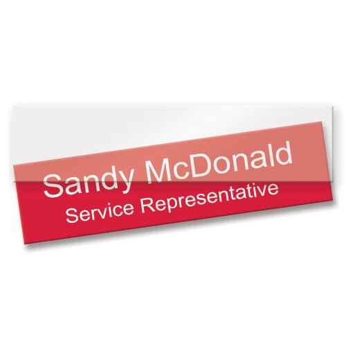 8 x 2 Wall or Door Nameplate Holder with Clear Plastic Insert - Pack of 10 (Black)