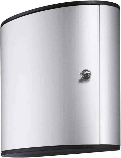 Durable Key Safe Box 54 - Wall Mounted Lockable Key Holder Cabinet Holds 54 Key Clip Keys with Secure Key Lock - Aluminum Silver Key Safe Including 6 Key Clip Tags