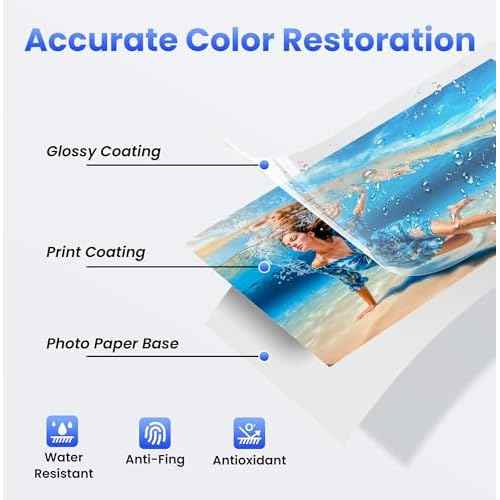 Compatible with Canon KP-108IN 3 Color Ink Cassette and 108 Sheets 4 x 6 Paper Glossy for CANON SELPHY CP1500, CP1300, CP1200, CP910, CP900, CP760, CP770, CP780, CP800, Wonfoucs Photo Paper