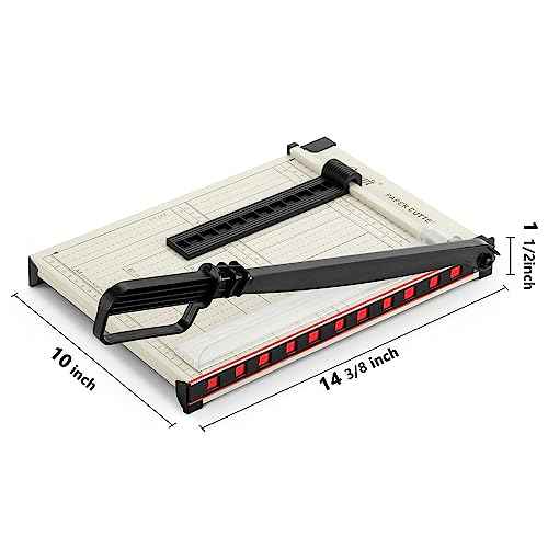 Ecraft 12" Guillotine Paper Cutter£ºPaper Trimmer Accurate Cutting with Safety Guard,15 Sheets Capacity,Magnetic Guide,Heavy Duty Metal Base, Perfect for Cardstock,Cardboard,Vinyl,Crafts & Photos