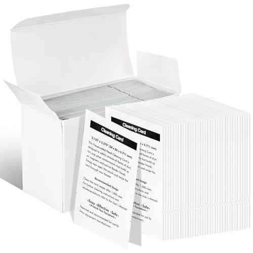 100 PCS Credit Card Reader Cleaning Cards - CR80 Dual Side Cleaning Sheets for POS Terminals, Printers, and Optical Card Readers