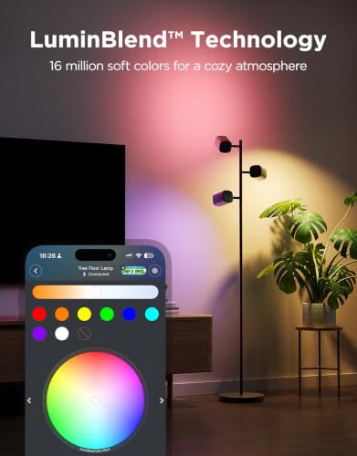 Govee Tree Floor Lamp with 3 Rotatable Lights, Smart Mood Lighting