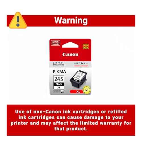 Canon PG-245 XL Genuine Black Ink Cartridge, Compatible with iP2820, MG2420/2924/2920/3020/2522/2525, MX492, TS3120/302/302a/202/202a/4520/3320