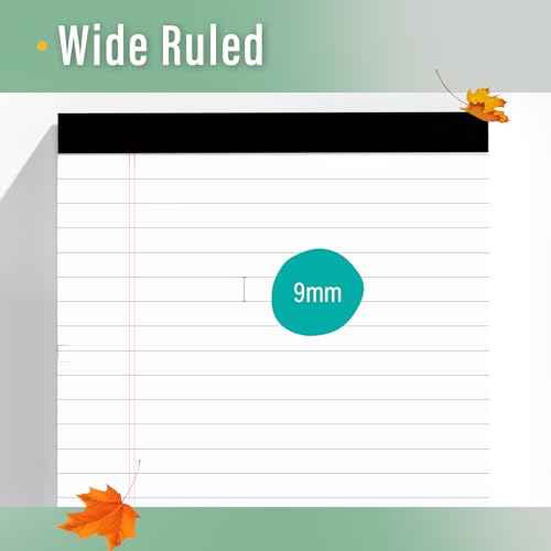 24 Pack Legal Pads 8.5 x 11 Note Pads 8.5 x 11 Inch Notepad 720 Sheets Writing Pads Wide Ruled Lined Paper Pads White Paper Note Pads 8.5 x 11 with 30 Sheets Per Legal Pad for School, Office, Home