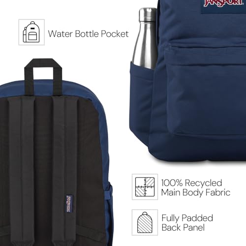 JanSport SuperBreak Plus Backpack - Black, Lightweight School Pack