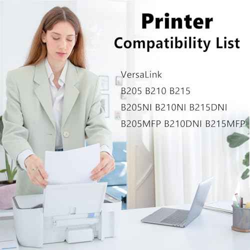 B205/B210/B215 Black Toner Cartridge 106R04347 (3,500 Pages High Yield) Replacement for Xerox B205 B210 B215 B205NI B205MFP B210DNI B215DNI B215MFP,2-Black