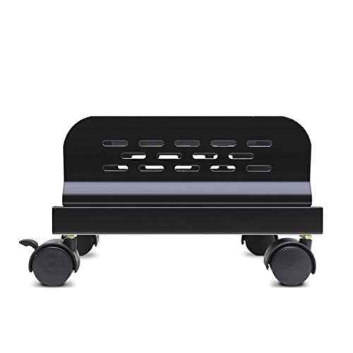Syba Slim Computer PC or UPS Metal Floor Stand with Adjustable Width and Locking Caster Wheels