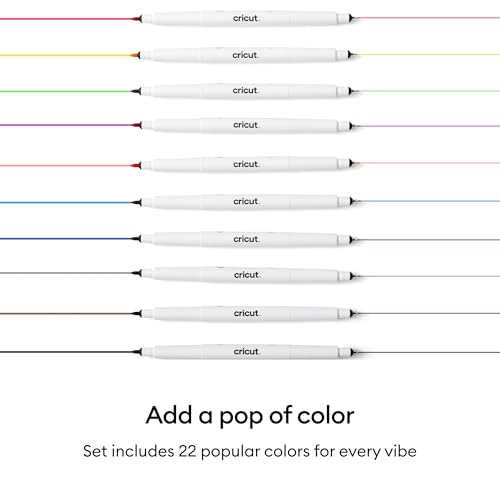 Cricut¢ç Dual-Sided Markers, Ultimate Marker Set (22 ct) - 1.0mm Marker Tip + 0.4mm Fine Point Pen Tip - For use with Maker, Explore, & Venture Machines
