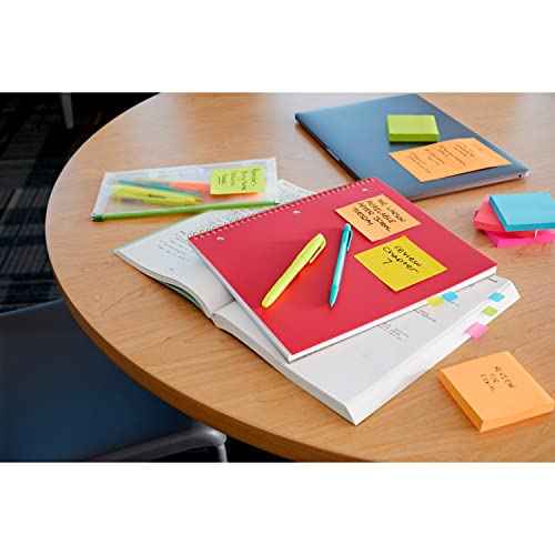 Post-it Super Sticky Notes, 3x3 in, 12 Pads, 2X The Sticking Power, Supernova Neons, Bright Colors, Recyclable (654-12SSMIA) (Pack of 6, 72 Count Total)