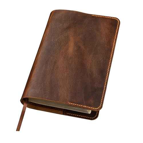 Full grain leather Bible cover case compatible with Giant Print Full-size KJV Holy Bible, For Full Size GP Editions bible/King James Version ONLY fits 9.7" x 6.7" x 1.5".
