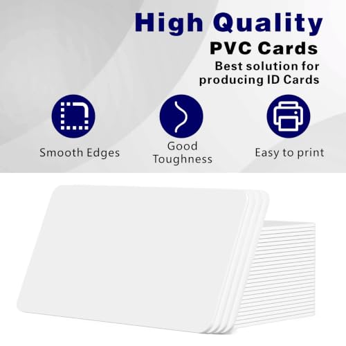 HYYIKA 30pcs Blank PVC CR80 30 Mil Credit Card Blanks for ID Badge Printers – PVC Card