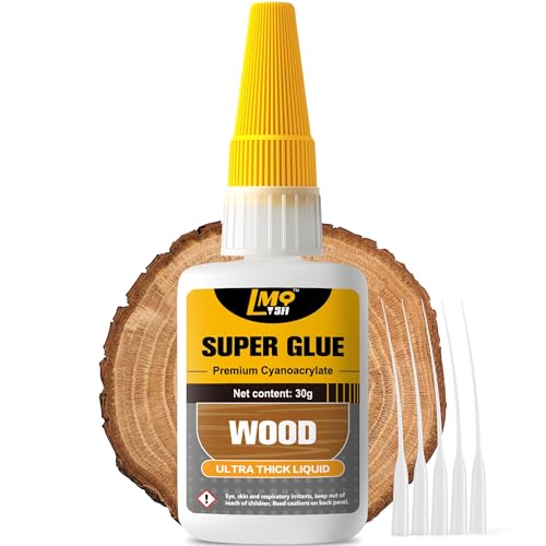 LMQ LASH 1oz Thick Clear Super Glue for Wood & Heavy-Duty Repairs