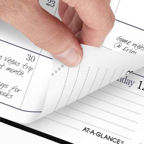 AT-A-GLANCE 2025 Fine Diary, Weekly & Monthly Diary, 3" x 6", Pocket Size, Black Brown (74020525)