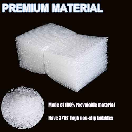50Pcs Clear Bubble Out Bag 8X10Inch, Bubble pouches wrap for Shipping,Double Walled Cushioning Bags for Moving,Packing and Extra Protecting Fragile Item