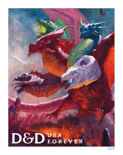 Dungeons & Dragons 2024 Collector Postage Stamps Sheet of 20 - 50th Anniversary