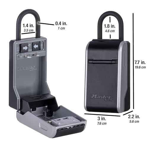 Master Lock High Capacity Key Lockbox, Combination Dial, Removable Shackle
