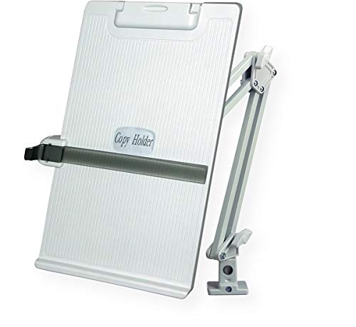 Aidata Metal Copy Holder with Adjustable Arm & Desk Clamp for Office & Home