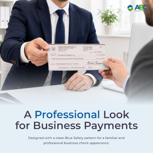 ABC 3-On-Page Manual Checks with Stub Vouchers, 100 Checks, Customizable