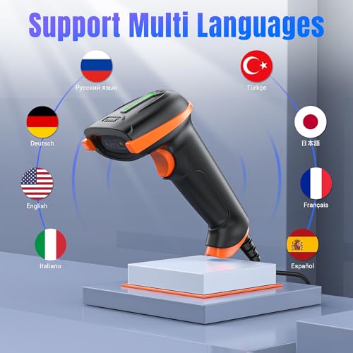 Tera 2D Wired Barcode Scanner D5100Y Ergonomic Handheld USB