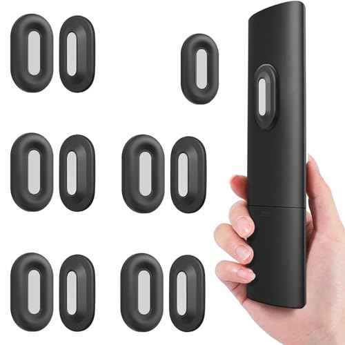 Magnetic Remote Control Holder Wall Mount, 5 Pack TV Remote Holder Wall Mount, Silicone Remote Organizer Magnetic Remote Holder for Bed, TV, Ceiling Fan and Air Conditioner (Black)