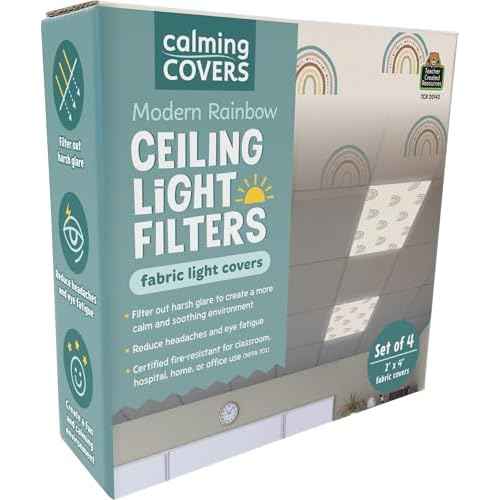 Teacher Created Resources Modern Rainbow Calming Covers Ceiling Light Filters (TCR20142)