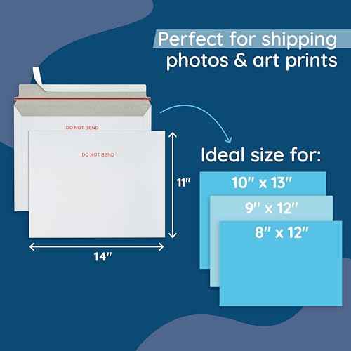 Blue Summit 50 Pack Photo Mailer 11x14 Cardboard Envelopes, Do Not Bend Rigid Mailers, Cardboard Envelopes for cards, For Paper Document, Photos, Pictures, and Magazine