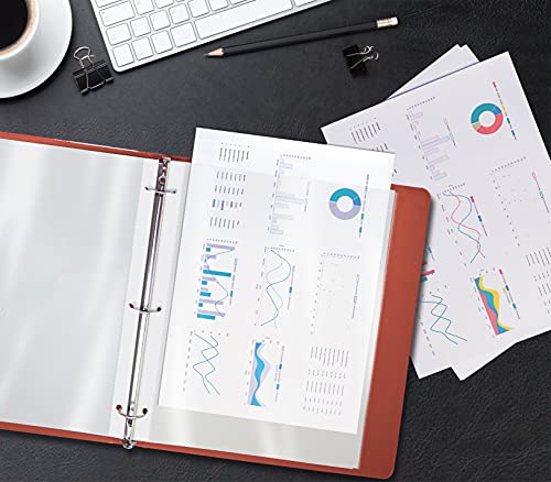 Better Office Products 50 Pack Clear Sheet Protectors 8.5 x 11 Top Load Binder Sleeves