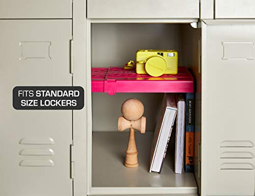 It's Academic LockerMate Pink Adjustable Locker Shelf 12-15 Inch